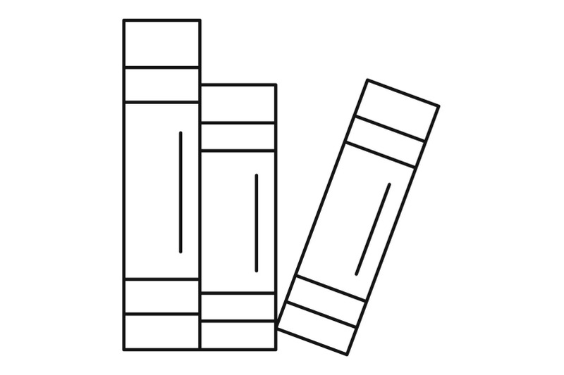 book-set-icon-outline-style