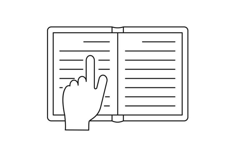 read-book-icon-outline-style