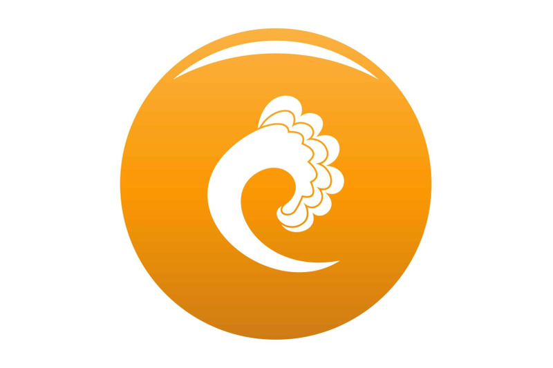 wave-ocean-icon-vector-orange