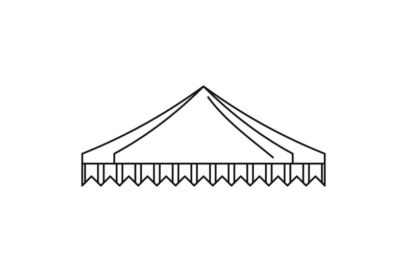 gazelo-tent-icon-outline-style