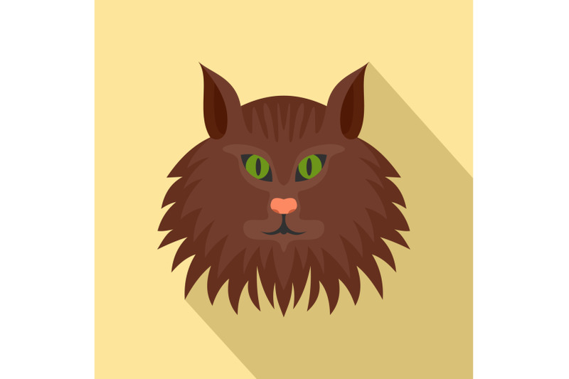 cat-head-icon-flat-style