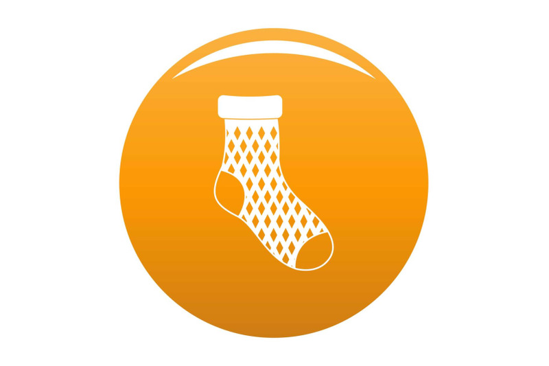 child-sock-icon-vector-orange