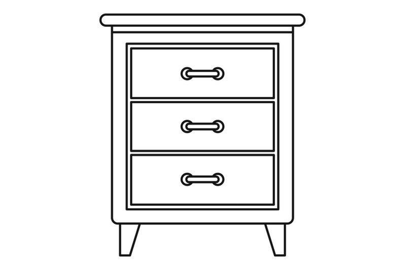 night-stand-icon-outline-style