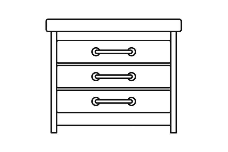 dresser-icon-outline-style