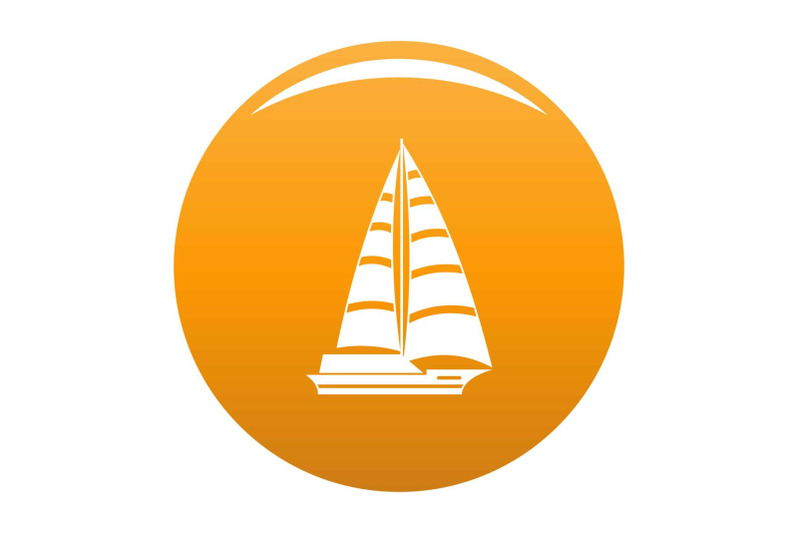 yacht-modern-icon-vector-orange