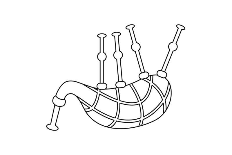 stripped-bagpipes-icon-outline-style