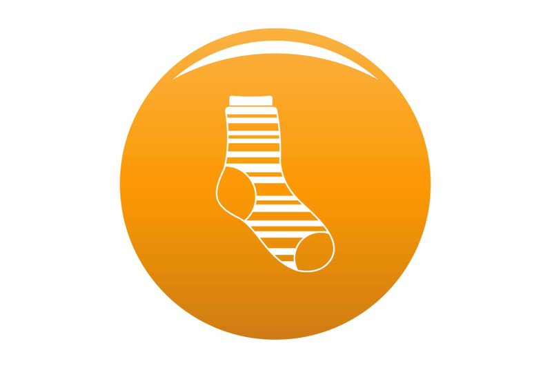warm-sock-icon-vector-orange