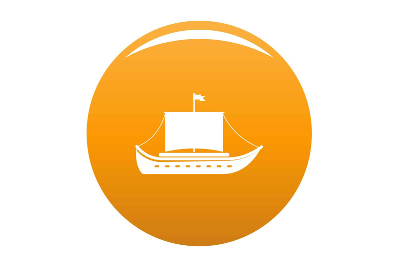 ship-ancient-icon-vector-orange