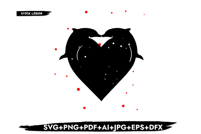 dolphin-heart-kiss-svg