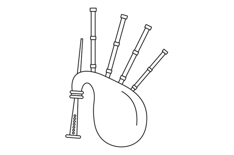 scotland-bagpipes-icon-outline-style