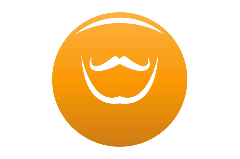 mustache-and-beard-icon-vector-orange