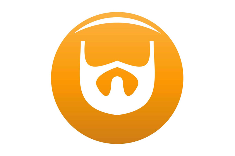 growth-of-beard-icon-vector-orange