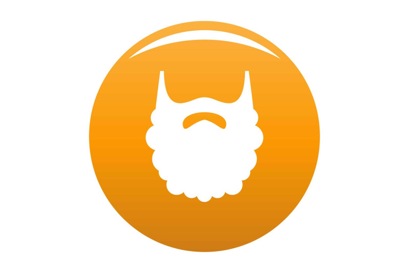 fluffy-beard-icon-vector-orange