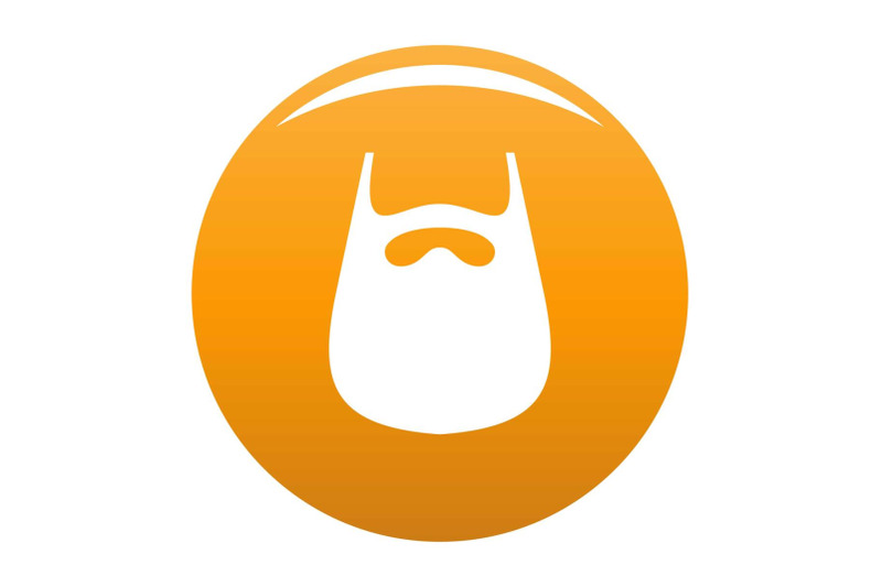 smooth-beard-icon-vector-orange