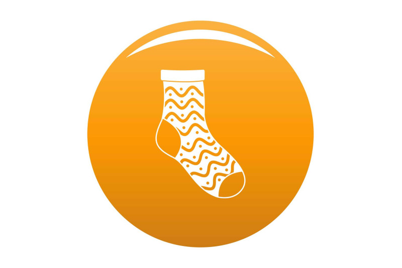 nice-sock-icon-vector-orange