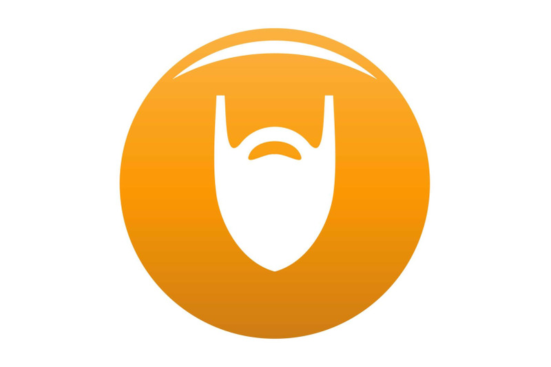 fashion-beard-icon-vector-orange