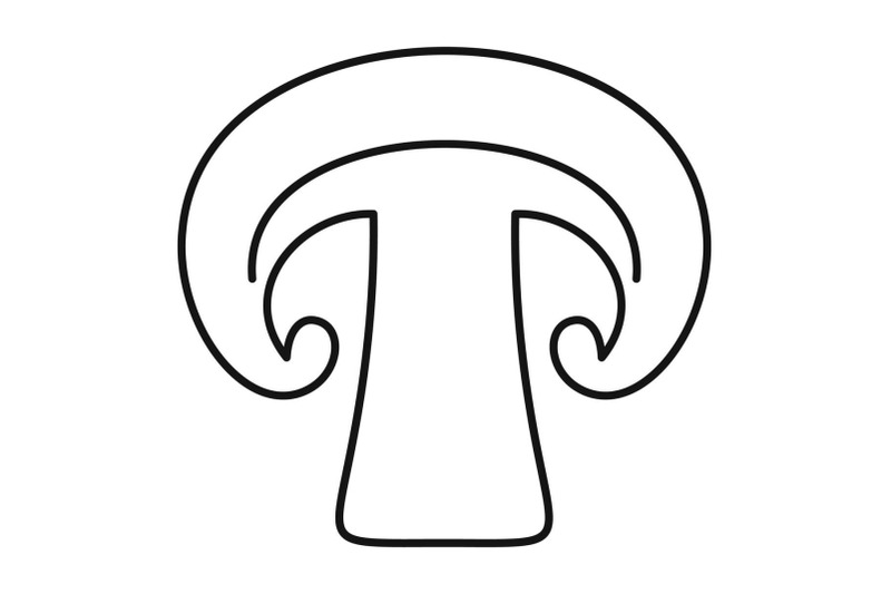 cutted-mushroom-icon-outline-style