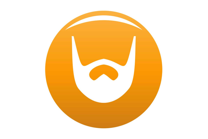 neat-beard-icon-vector-orange