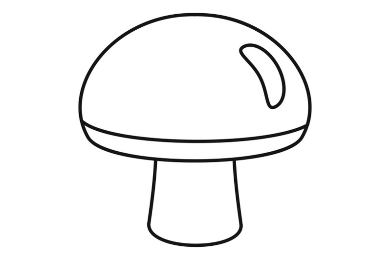 fresh-mushroom-icon-outline-style