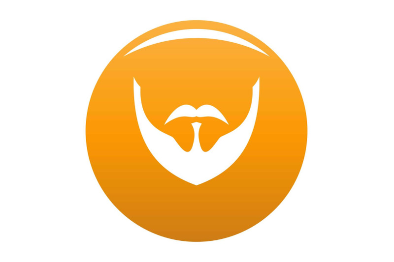 person-beard-icon-vector-orange