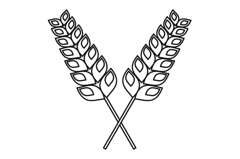 pair-of-wheat-icon-outline-style