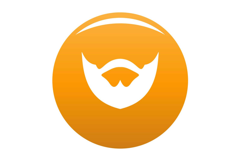 clipped-beard-icon-vector-orange