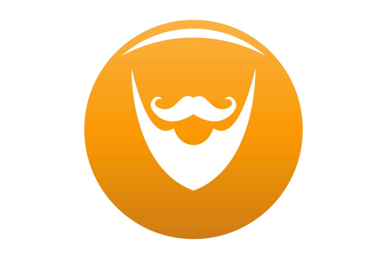 pointing-beard-icon-vector-orange