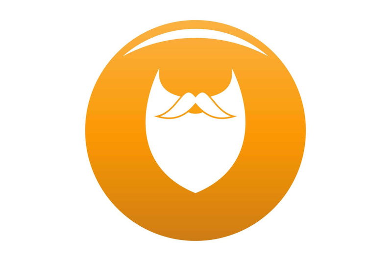 dense-beard-icon-vector-orange