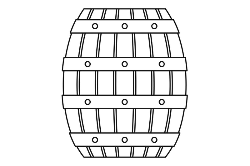 beer-wood-barrel-icon-outline-style