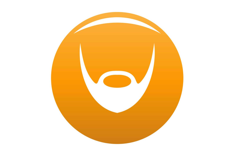 oval-beard-icon-vector-orange