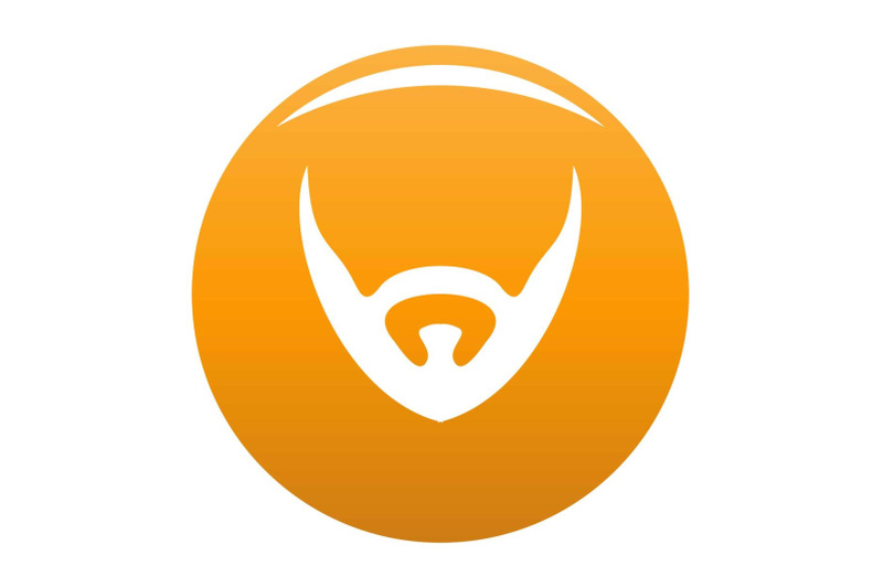 short-beard-icon-vector-orange