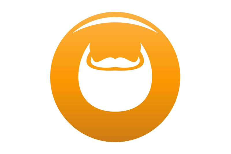 man-beard-icon-vector-orange