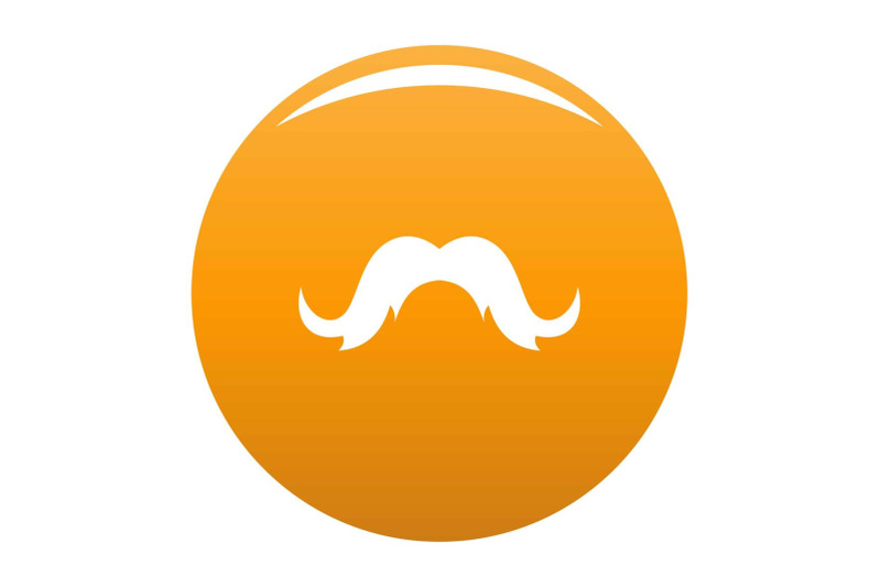 human-mustache-icon-vector-orange