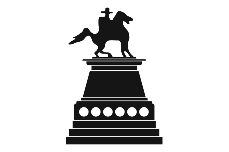horse-statue-icon-simple-style