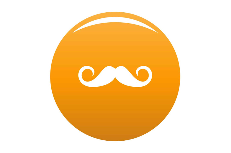 person-mustache-icon-vector-orange