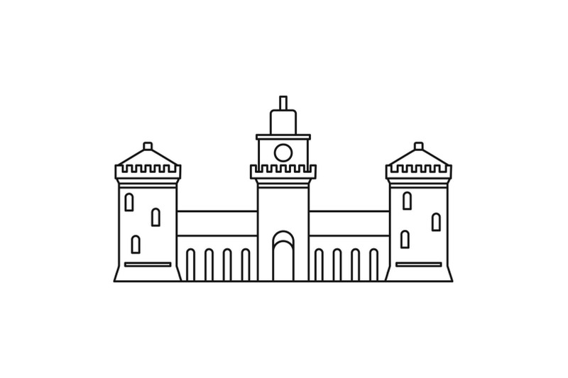 old-castle-icon-outline-style