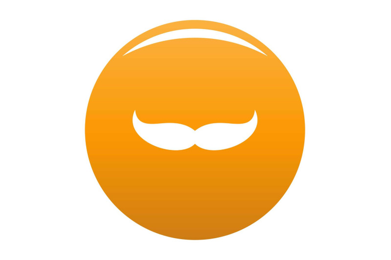 pointing-mustache-icon-vector-orange