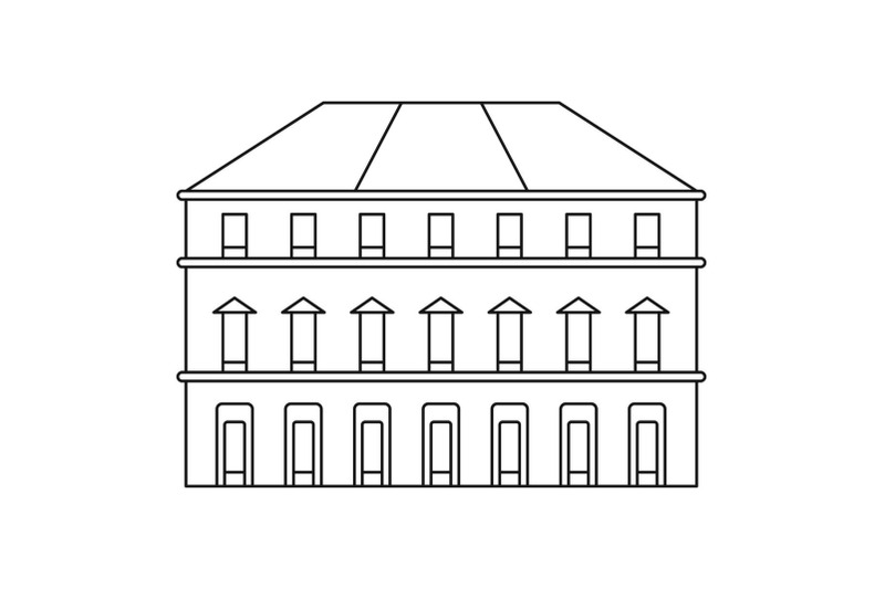 building-icon-outline-style