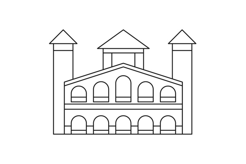 historical-building-icon-outline-style