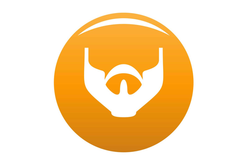 much-beard-icon-vector-orange