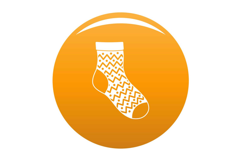 ornament-sock-icon-vector-orange