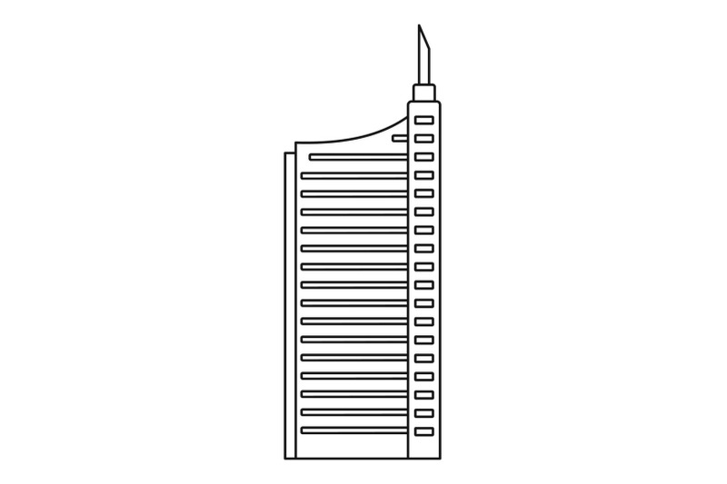 sky-scraper-icon-outline-style