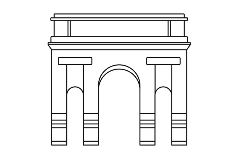 historical-arch-icon-outline-style