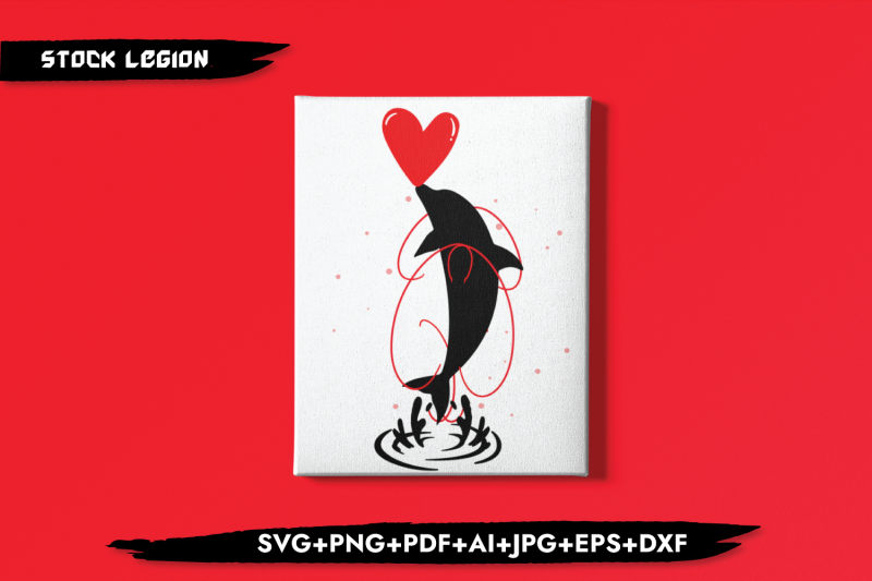 dolphin-heart-on-nose-svg