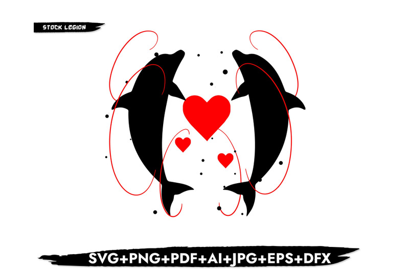 dolphins-love-svg