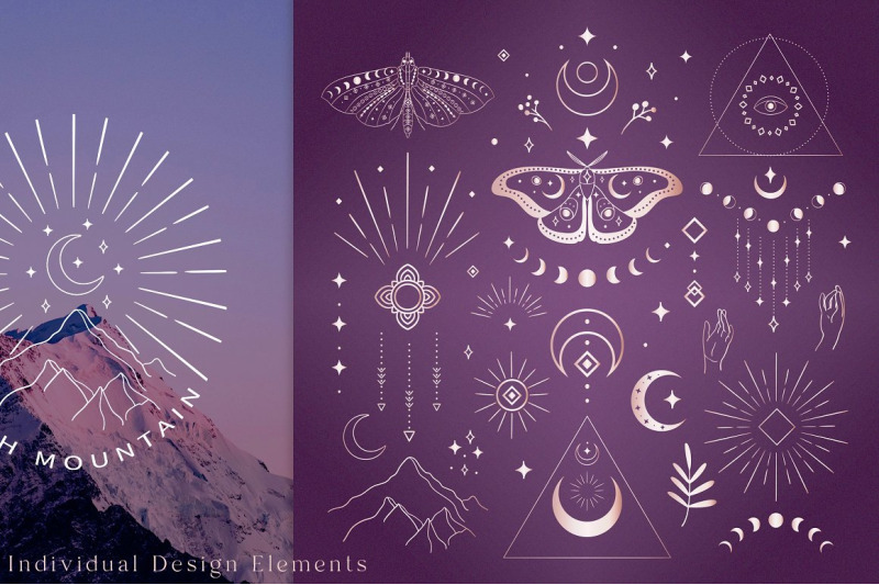 divine-beauty-logo-design-elements-esoteric-mystic-symbols-tattoo