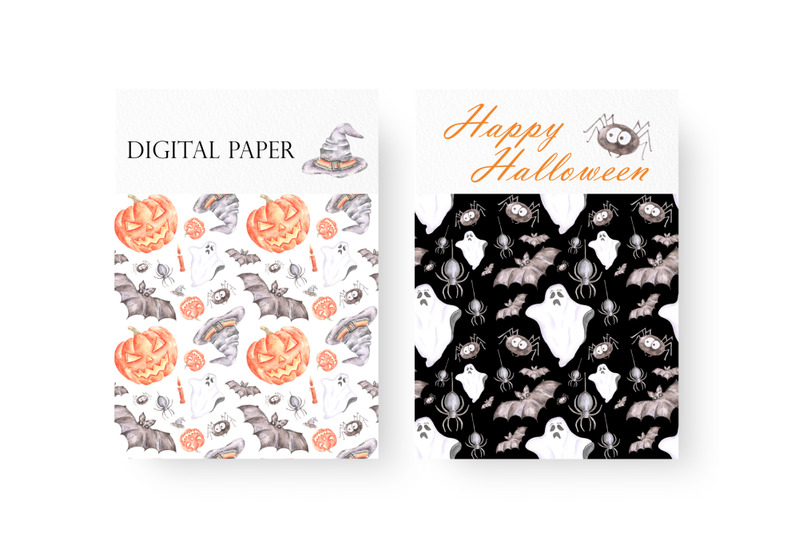 halloween-watercolor-digital-paper-halloween-seamless-pattern-horror