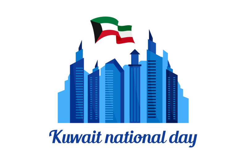 kuwait-national-holiday-background-flat-style