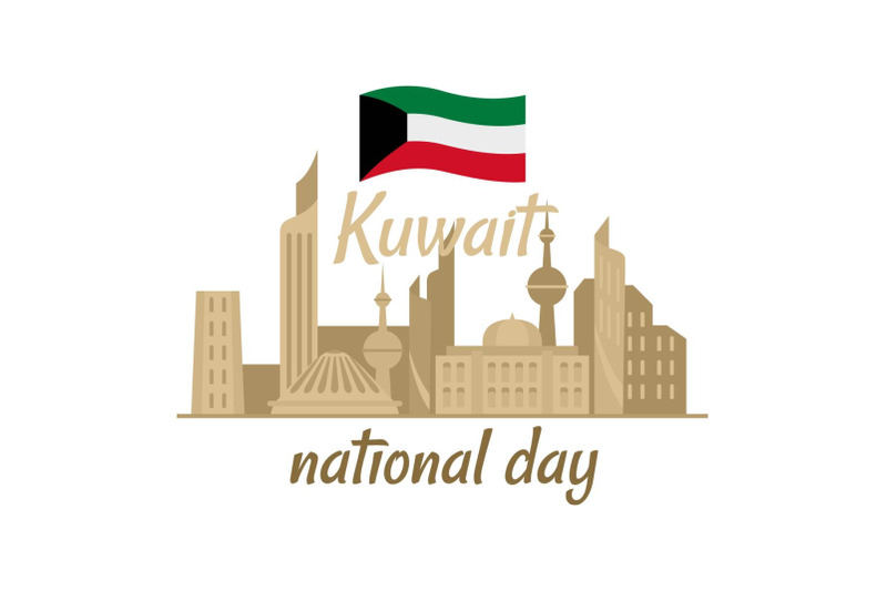 national-kuwait-day-background-flat-style