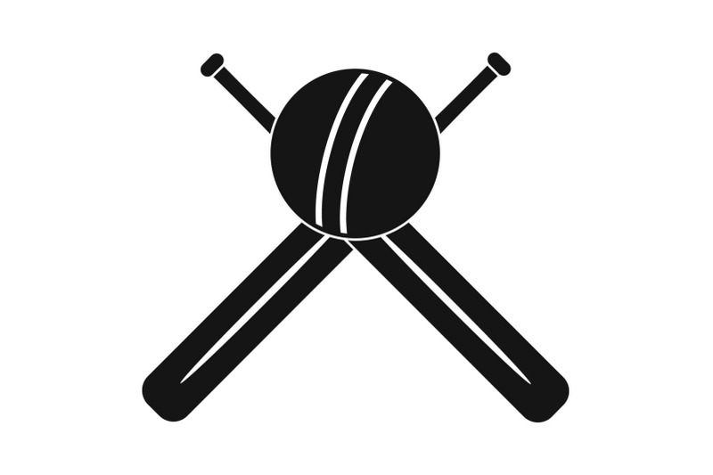 cricket-ball-and-bats-logo-simple-style